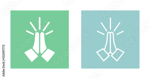 Folded Hands Icon Design