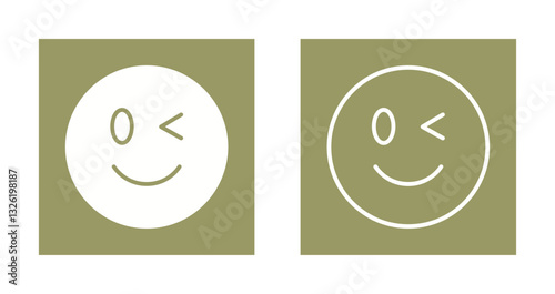 Winking Face Icon Design