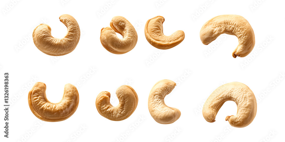 Pack of Cashew Set Against Transparent Background for Snack Branding, Nut Illustrations, or Healthy Food Promotions Pack of Cashew Set Against Transparent Background for Snack Branding, Nut Illustrations, or Healthy Food Promotions