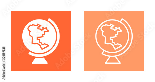 Earth Globe Americas Icon Design
