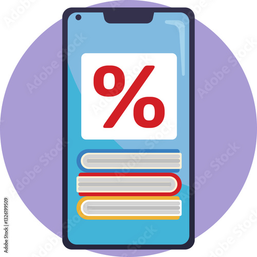 A stack of books with a sale tag, indicating discounted prices.