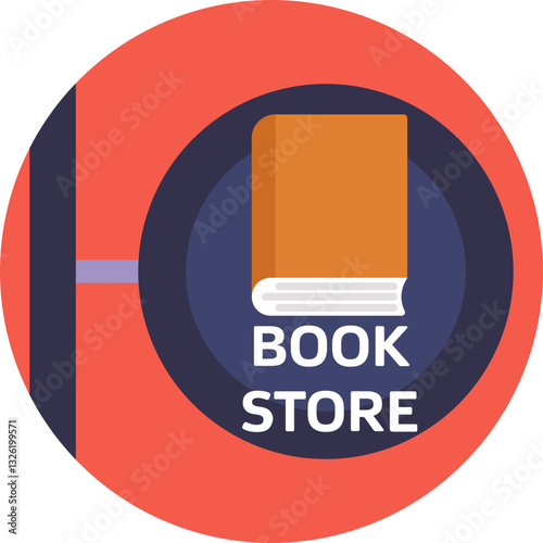 A sign displaying the words "Book Store," indicating the location of a bookstore.