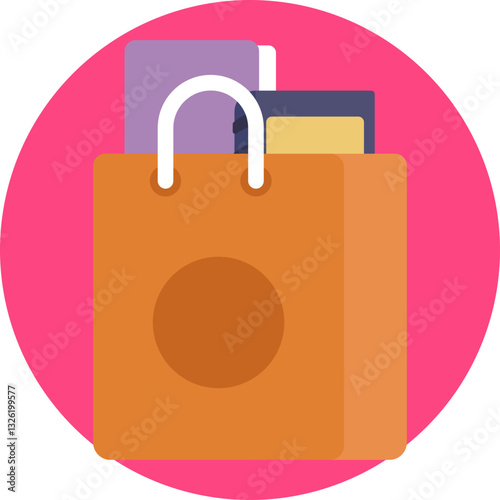 A simple bag holding books, indicating a trip to the bookstore.