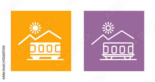 Mountain Railway Icon Design