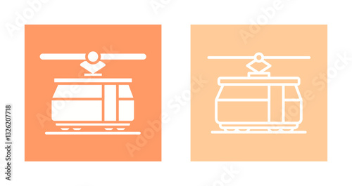 Tram Car Icon Design