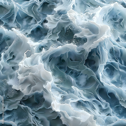 Sea waves seamless pattern