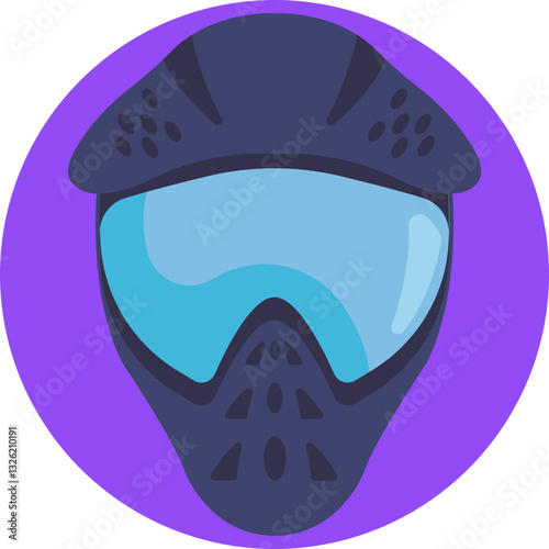 Paintball mask – A protective face mask worn during paintball games to shield the player from impact and debris.