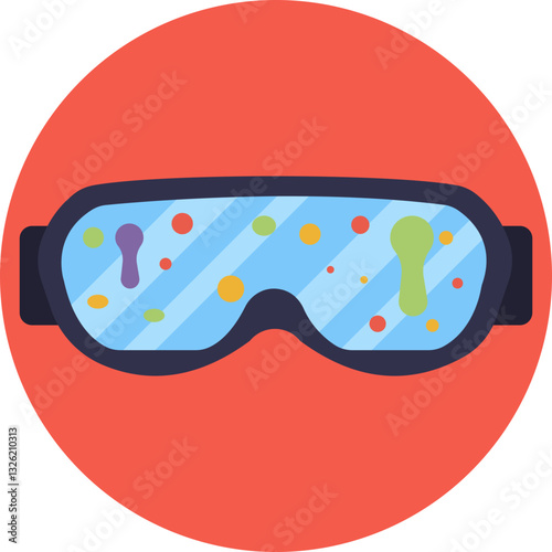 Protective eyewear for paintball players to shield eyes from paintball impacts.