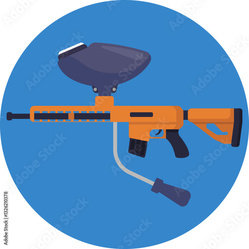 A gun designed to fire paint-filled pellets for recreational play.