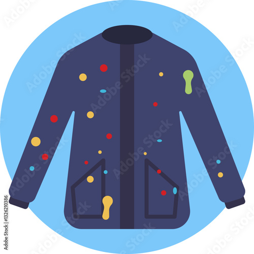 A protective jacket worn during paintball games to shield against paint splatters and minor impacts.