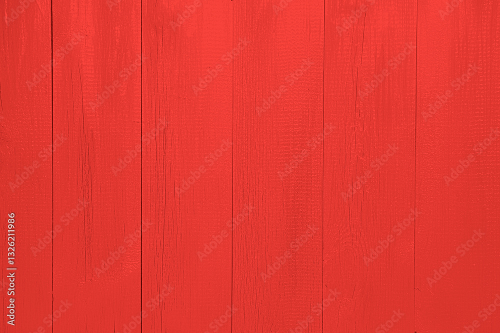 Fototapeta premium Texture of red wooden surface as background, closeup