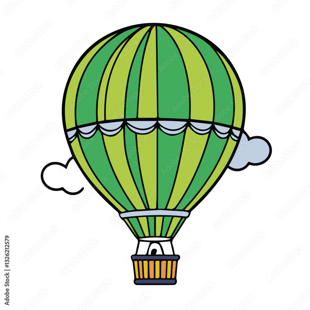 Obraz premium air balloon vector color illustration design