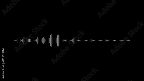 Dynamic Sound Spectrum with Digital Effects and Vibrant Motion, A high-resolution animated spectrum visualizer that moves in sync with the beat, creating a hypnotic representation of audio frequencies