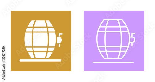 Wine Barrel Rack Icon Design