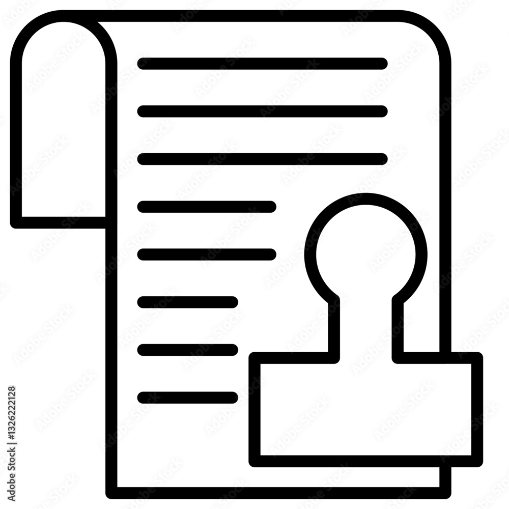 Stamp document Outline icon
Stamp document Outline icon