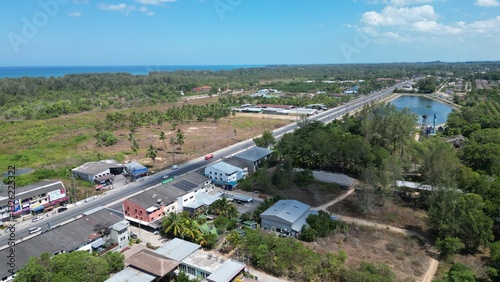 Tropical Beach Resort Aerial View