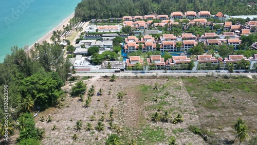 Tropical Beach Resort Aerial View
