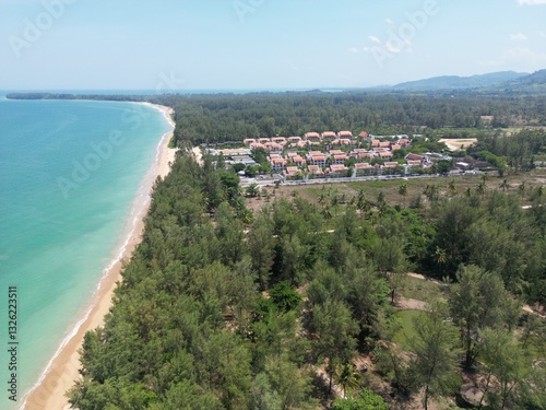 Tropical Beach Resort Aerial View