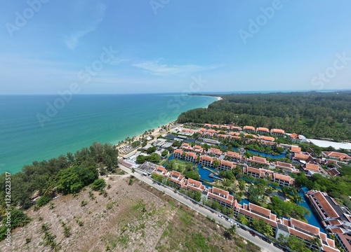 Tropical Beach Resort Aerial View