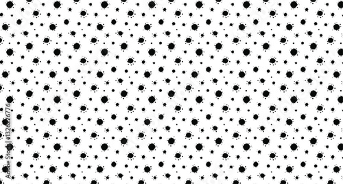Vector Monochrome Abstract Background Featuring Repeating Circles and High Contrast