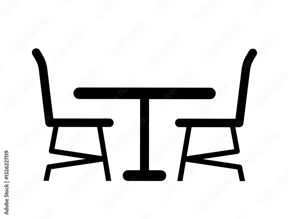 dining table set icon vector with trendy design dining table set icon vector with trendy design