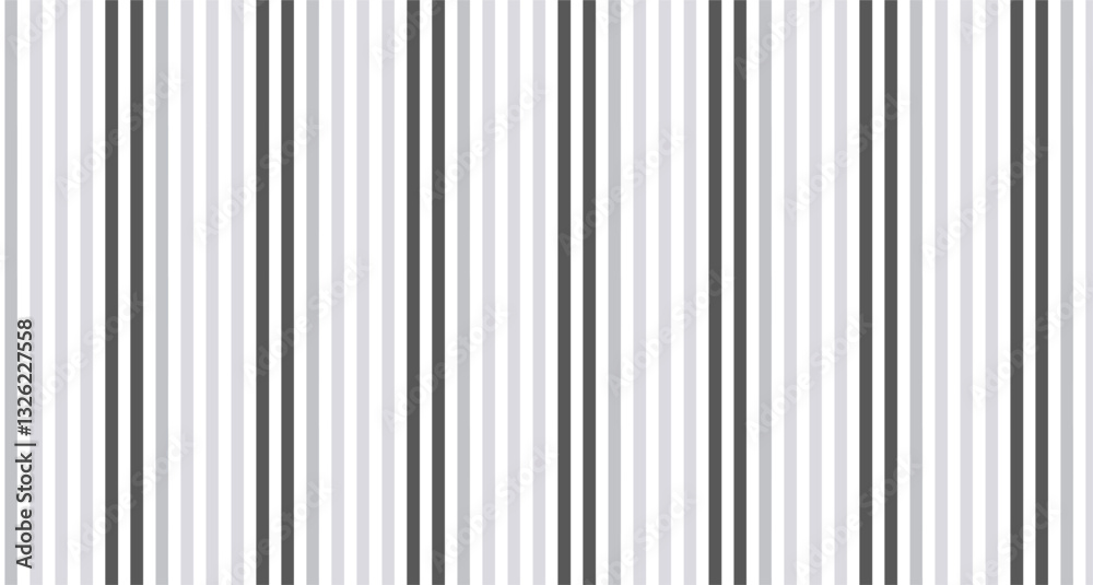 Obraz premium Vector Black and White Striped Pattern with Vertical Lines and Optical Illusion Effect