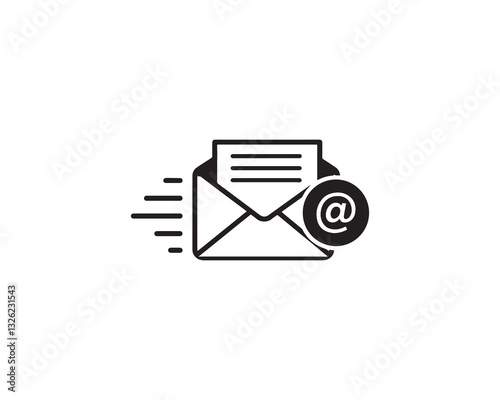 Envelope icon set. newsletter web buttons. close email letter outline vector symbol.