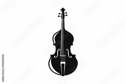 cello line art silhouette vector illustration