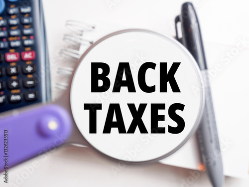 Wallpaper Mural Back Taxes text under magnification tax background Torontodigital.ca