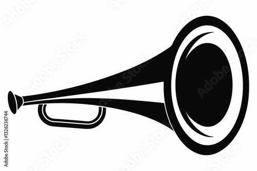 crumhorn line art silhouette vector illustration