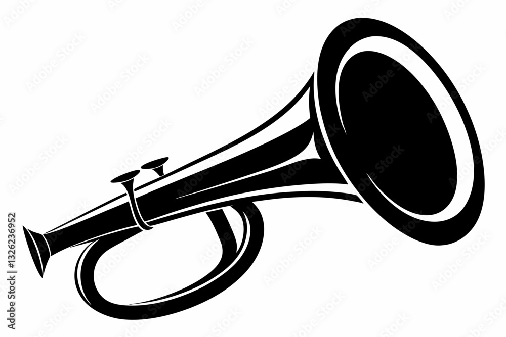 Obraz premium crumhorn line art silhouette vector illustration