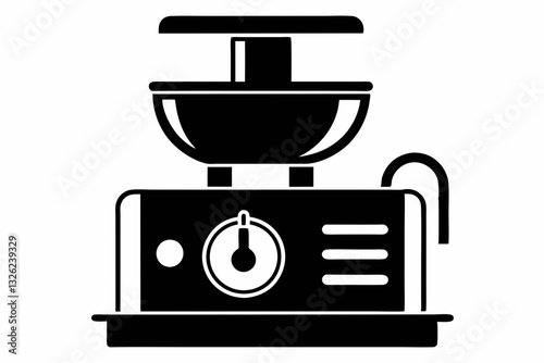 food processor line art silhouette vector illustration