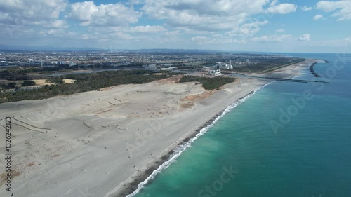 4Kドローン空撮・中田島砂丘・静岡県浜松市・日本の砂丘