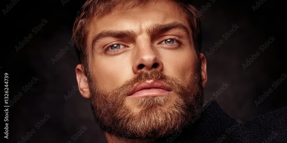 Fototapeta premium Man beard grooming banner