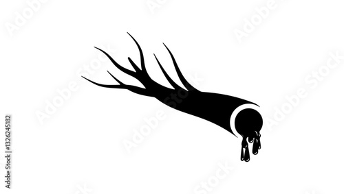 Cystic Fibrosis symbol, black isolated