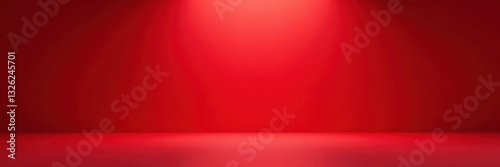 Red studio backdrop, perspective floor, gradient spotlight , product display, photography backdrop, red floor
