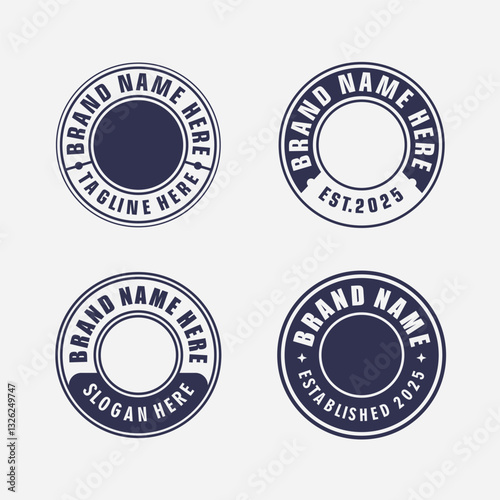 logo badge design template with the text editable for clothing, sport and apparel