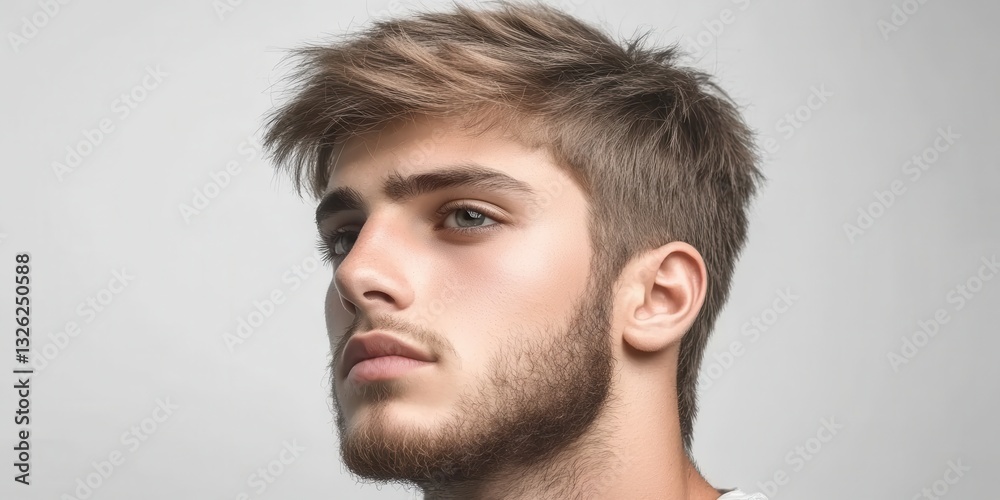 Naklejka premium Man haircut grooming banner