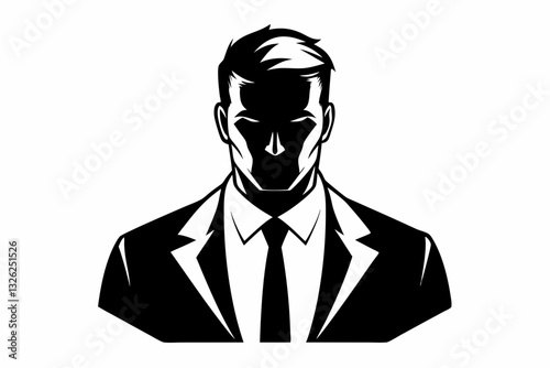 businessman line art silhouette vector illustration