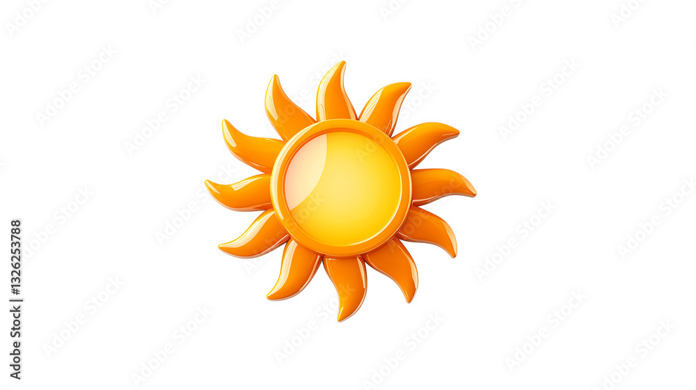 Png Shiny Summer Sun Icon 3D Render, Orange, Rays, Bright, Warm, Day, Heat, Energy, Yellow, Glow isolated on transparent background Png Shiny Summer Sun Icon 3D Render, Orange, Rays, Bright, Warm, Day, Heat, Energy, Yellow, Glow isolated on transparent background