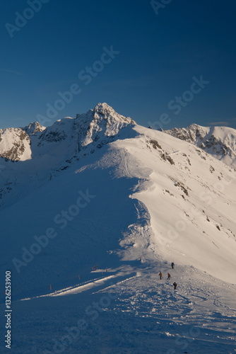 Obraz na płótnie Kasprowy Wierch, winter view from the top w salonie