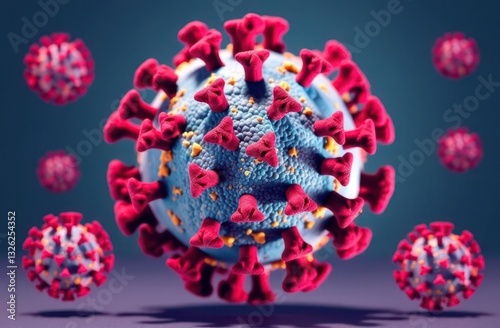 Understanding the structure of a virus represented in 3D graphics with AI