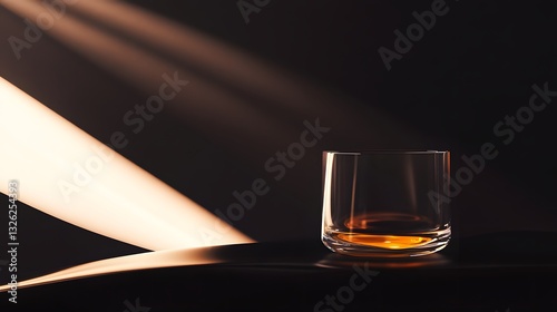 Elegant Whisky Glass in Golden Light
