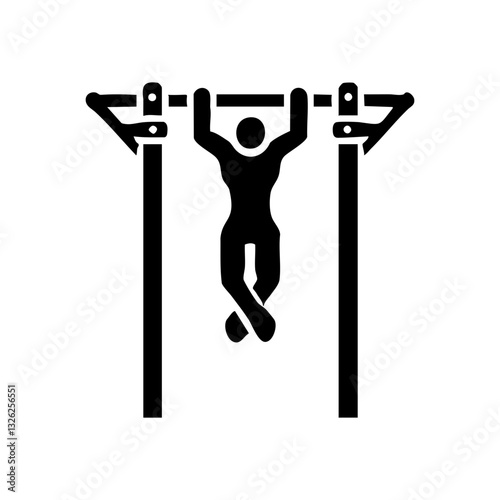 Person performing pull-up exercise on bar