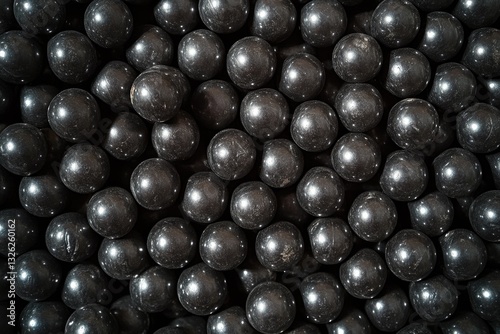 Buckshot Set: Horizontal Heap of Metal Buckshot in Dockyard