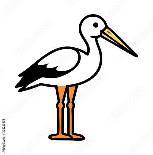 Bocian grafika ilustracja