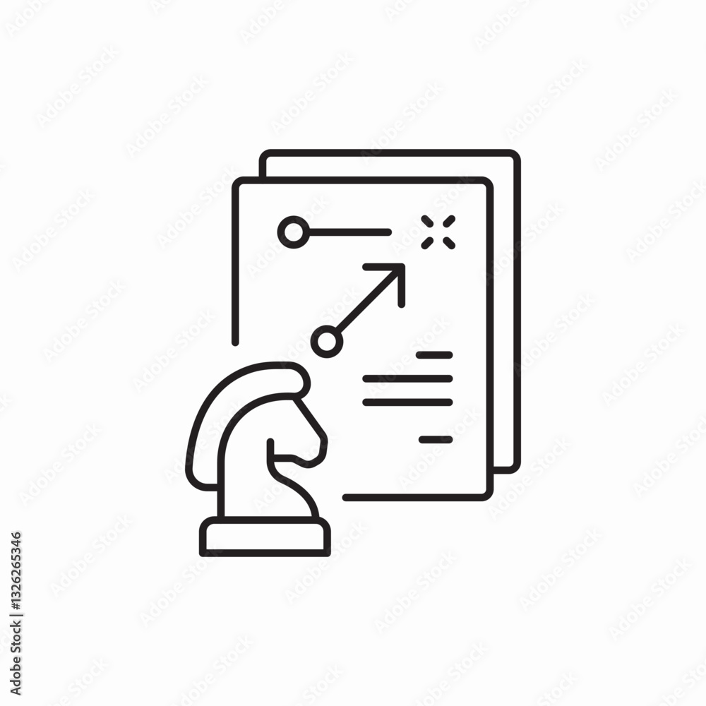 statistics growth chess pieces icon vector sign statistics growth chess pieces icon vector sign