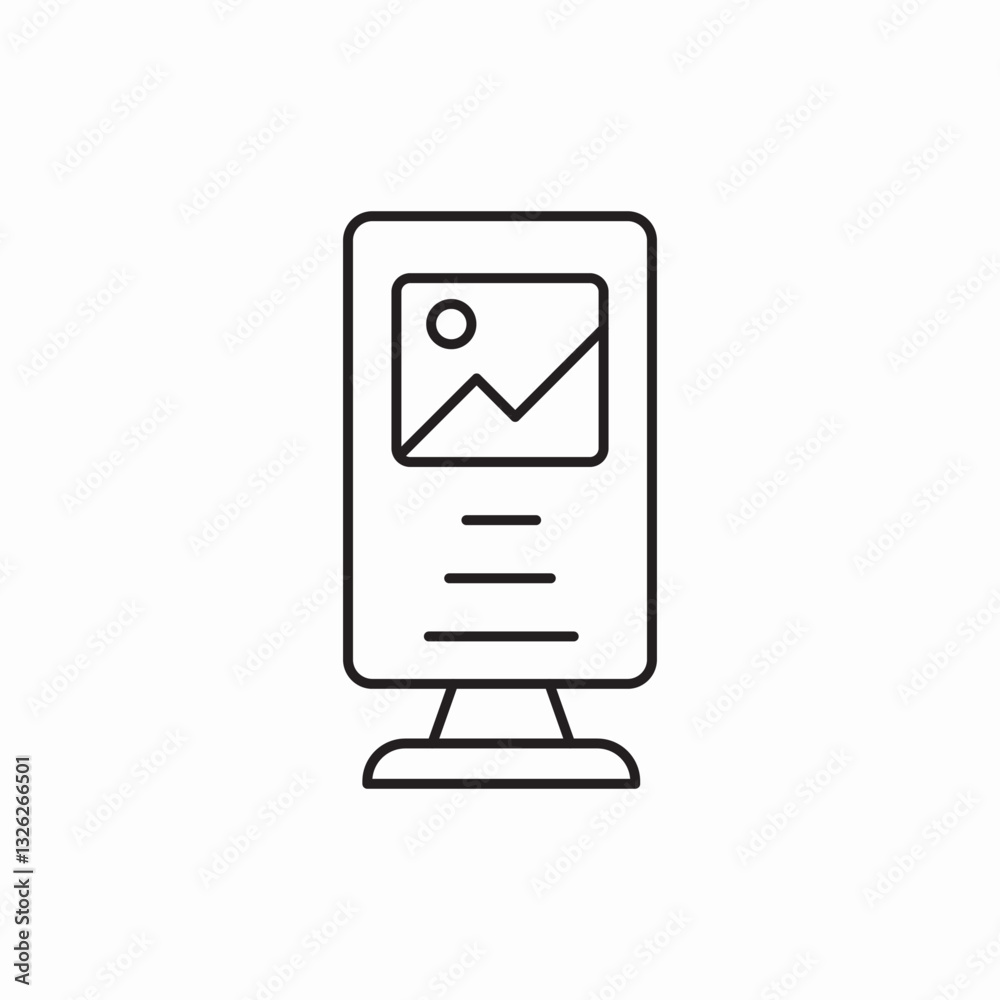 street board advertising monitor icon vector sign street board advertising monitor icon vector sign