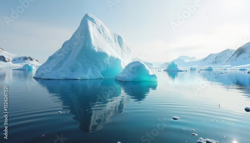 Wallpaper Mural Majestic Iceberg Floating in Pristine Arctic Waters with Reflection Torontodigital.ca