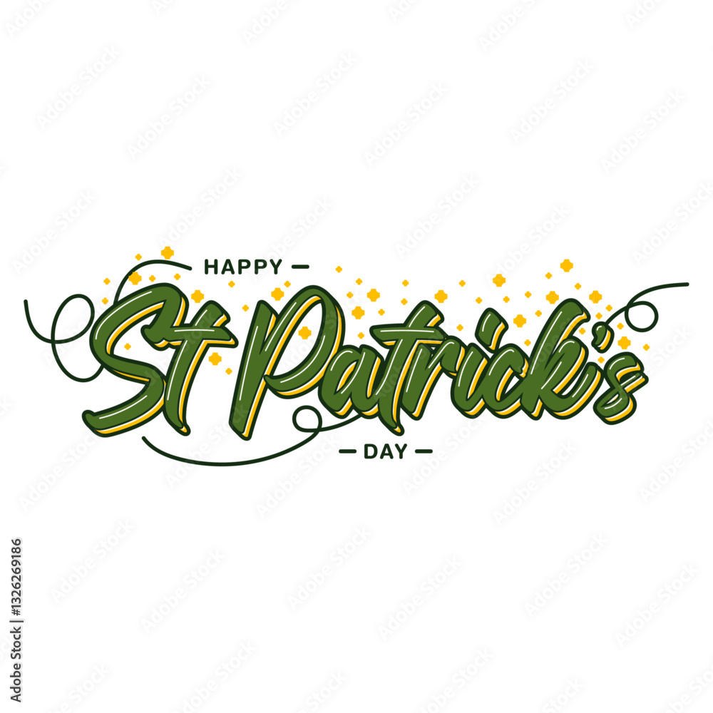 Carte et bannière du jour de la Saint Patrick, 